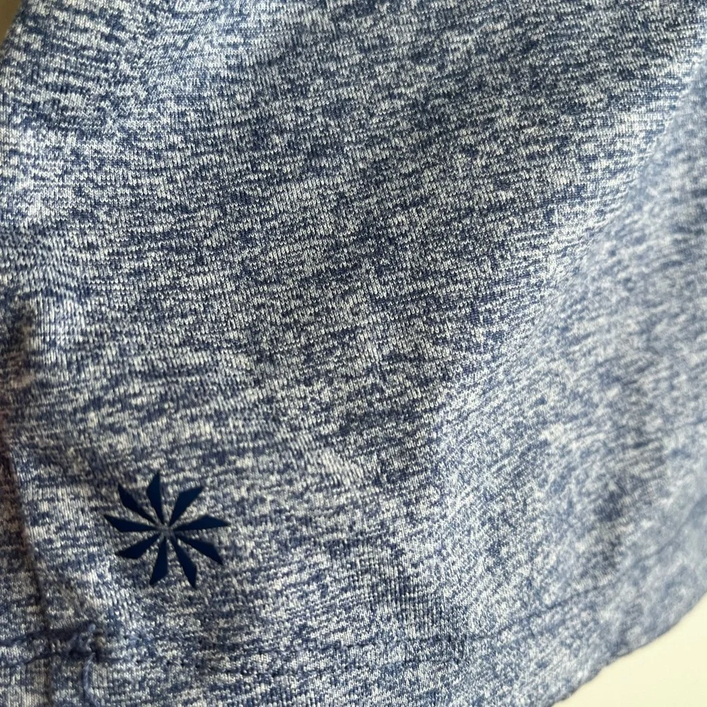 Athleta Girl Uptempo Heathered Blue Hoodie Thumb Holes Pockets Size Medium 8-10